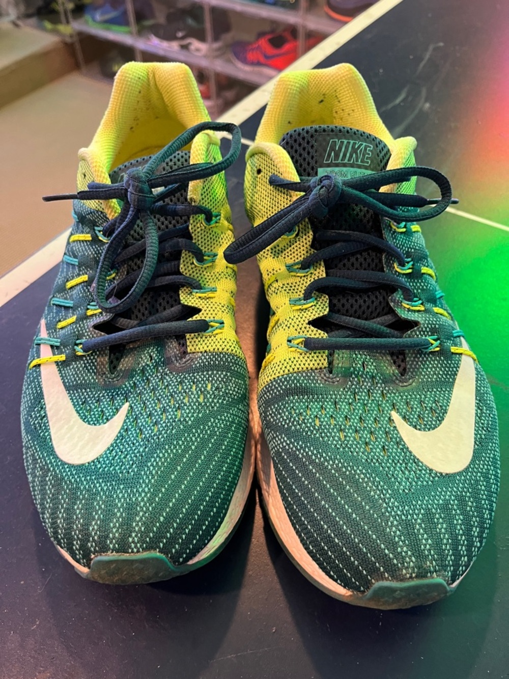 Nike Lemon/Lime Zoom Elite 8 Running Mens Running Shoes